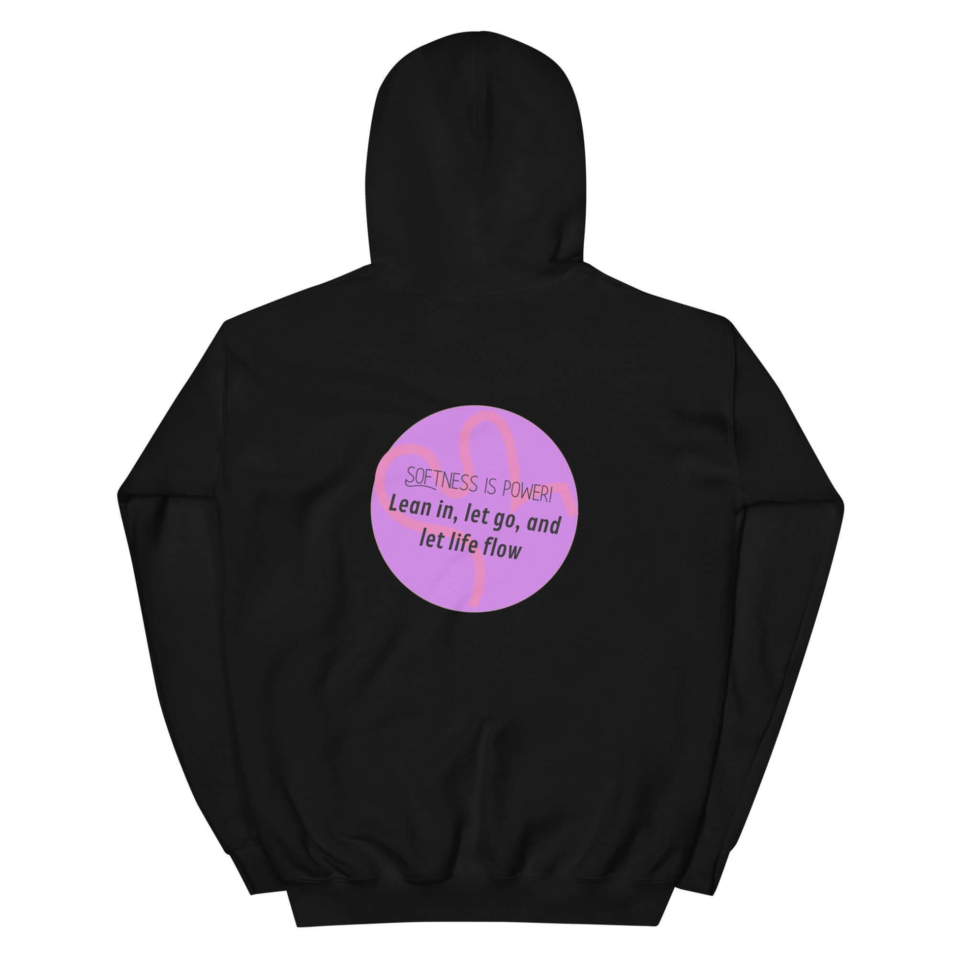 Unisex Hoodie - Black, rear view